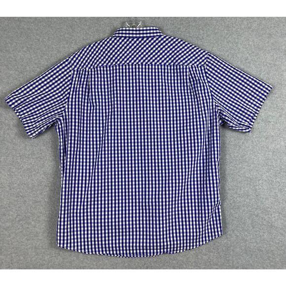 Weatherproof Short Sleeve Shirt Men's Size 2XL Big & Tall Button Down Blue - Picture 7 of 7